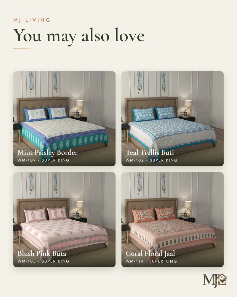 Coral Paisley Border Bedsheet: More designs