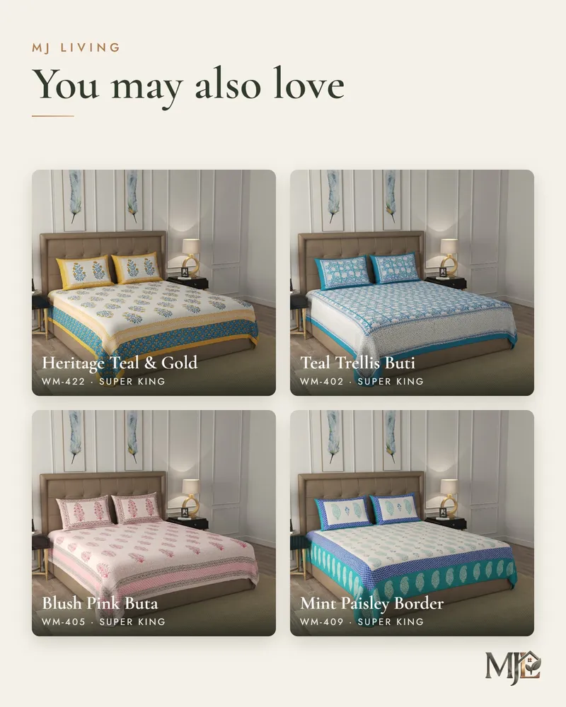 Heritage Red & Saffron Bedsheet: More designs