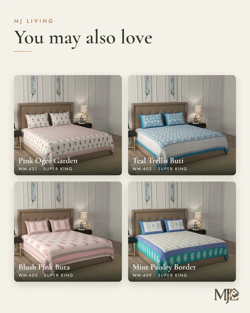Blue Ogee Garden Bedsheet: More designs