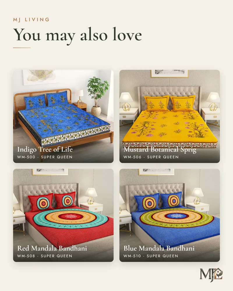 Blue Garden Bloom Bedsheet: More designs