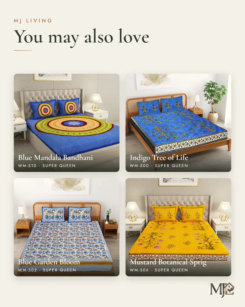 Red Mandala Bandhani Bedsheet: More designs