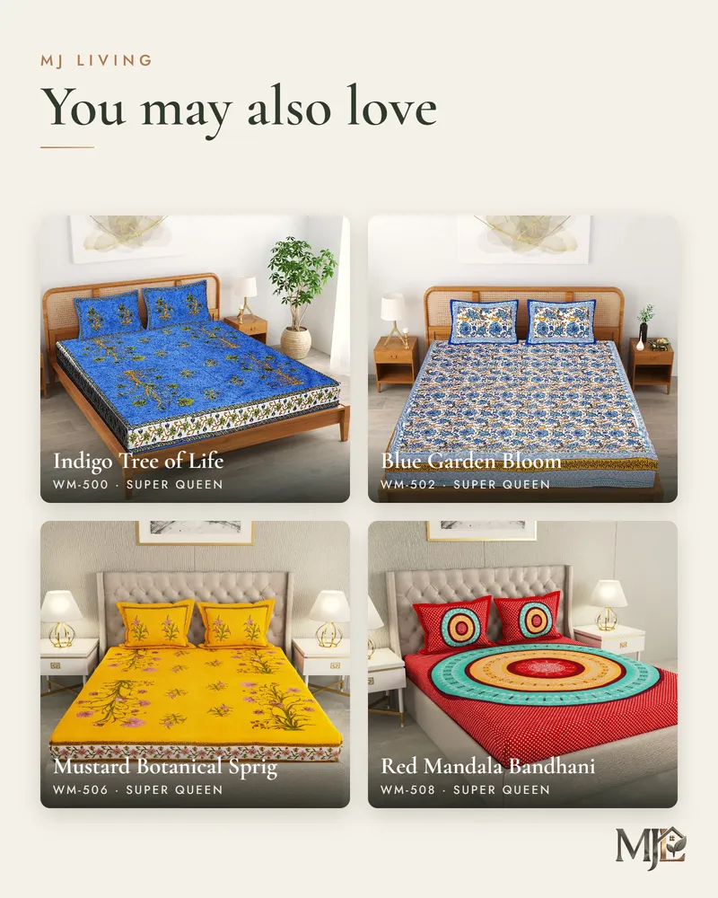 Blue Floral Medallion Bedsheet: More designs
