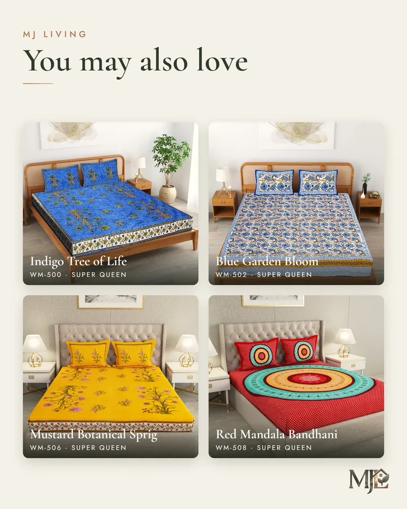 Coral Sanganeri Buti Bedsheet: More designs