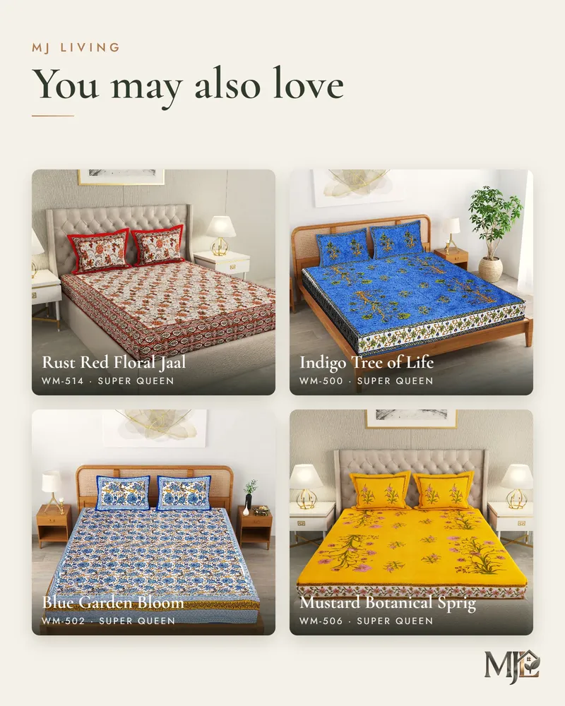 Rose Floral Jaal Bedsheet: More designs